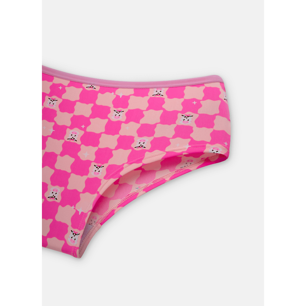 Calcinha Caleçon Microfibra Menina Teen Vaca Summer - 3