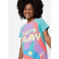 Camisola Manga Curta Viscolycra Menina Teen Unicórnio Tênis - 2