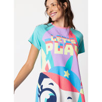 Camisola Manga Curta Viscolycra Feminina Unicórnio Tênis - 2