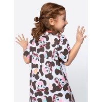 Camisola Manga Curta Algodão Menina Vaca Summer - 4