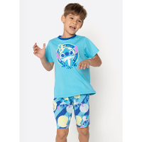 Pijama Manga Curta Algodão Menino Stitch - 1