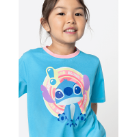Pijama Manga Curta Algodão Menina Stitch - 2