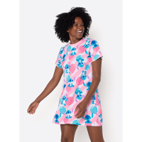 Camisola Manga Curta Algodão Feminina Stitch - 1