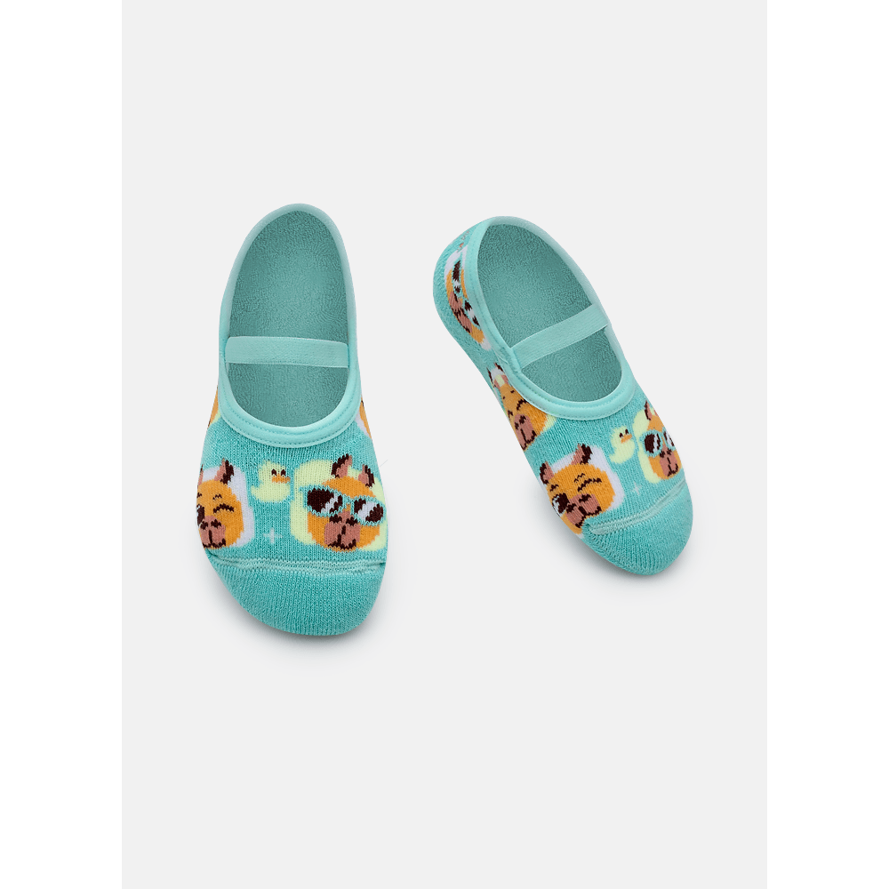 Meia Sapatilha Antiderrapante Bebê Unissex Capy Bora - 1