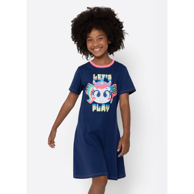 Camisola Manga Curta Menina Teen Unicórnio Tênis