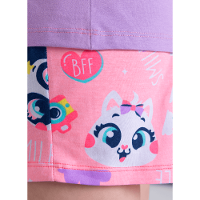 Pijama Manga Curta Algodão Menina Teen Multibichos Best Friend - 3