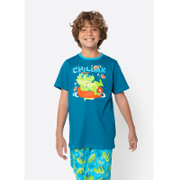 Pijama Manga Curta Algodão Menino Teen Jacaré Relax - 2