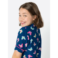 Pijama Manga Curta Viscose Menina Teen Borboletas - 4