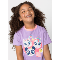 Pijama Manga Curta Algodão Menina Multibichos - 2