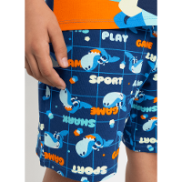 Pijama Manga Curta Viscolycra Menino Teen Tubarão Futevôlei - 4