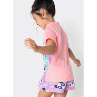 Pijama Manga Curta Viscolycra Menina Multibichos - 3