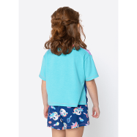 Pijama Manga Curta Viscolycra Menina Unicórnio Tênis - 4