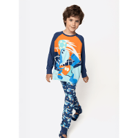 Pijama Manga Longa Viscolycra Menino Tubarão Futevôlei - 1