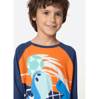 Pijama Manga Longa Viscolycra Menino Tubarão Futevôlei - 2