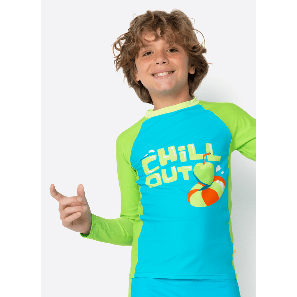 Camiseta Com Proteção Solar Menino Tenn Jacaré Relax - 1