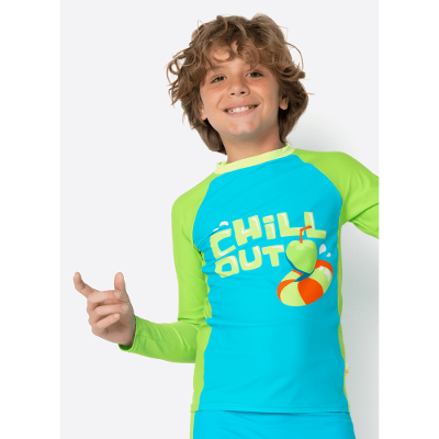 Camiseta Com Proteção Solar Menino Tenn Jacaré Relax