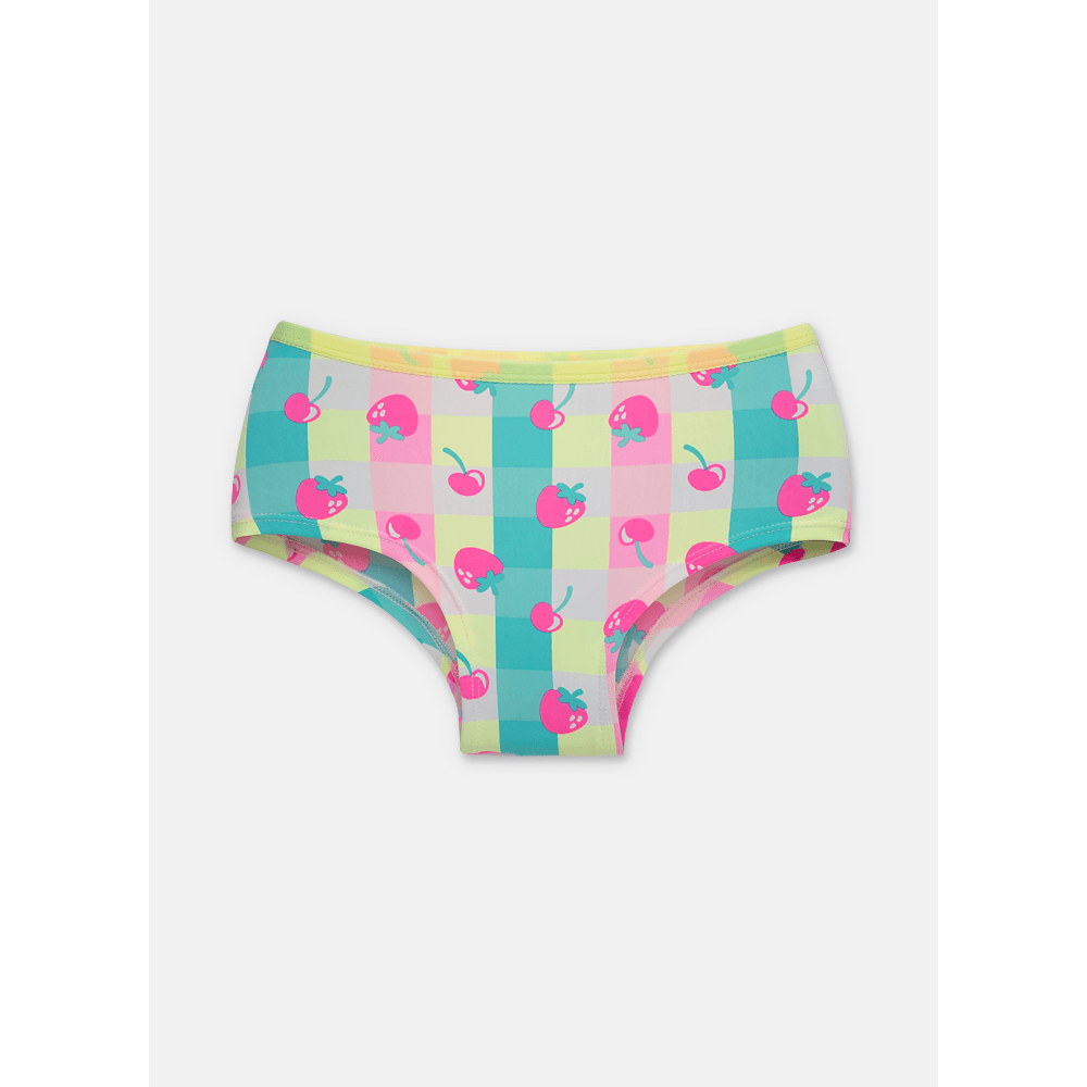 Calcinha Caleçon Microfibra Menina Teen Morangos - 1