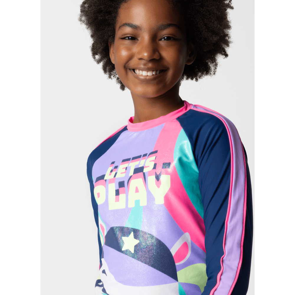 Camiseta Com Proteção Solar Menina Teen Unicórnio Tênis - 2