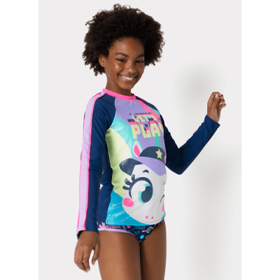 Camiseta Com Proteção Solar Menina Teen Unicórnio Tênis