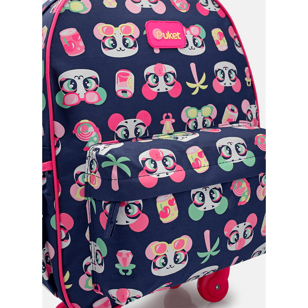 Mochila com Rodinha Média Panda Miami - 2