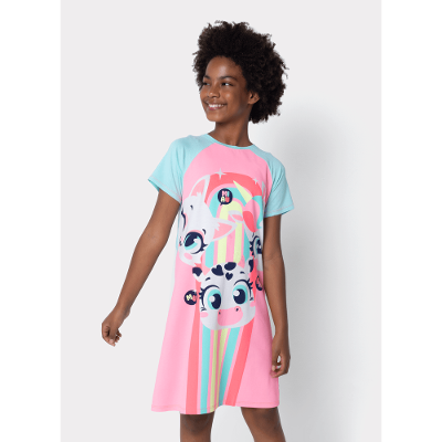 Camisola Manga Curta Viscolycra Menina Teen Multibichos BFF