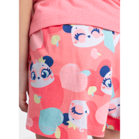Pijama Manga Curta Menina Panda Romântico - 3