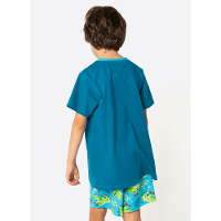 Pijama Manga Curta Algodão Menino Jacaré Relax - 4