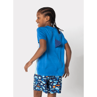 Pijama Manga Curta Viscolycra Menino Tubarão Futevôlei - 4