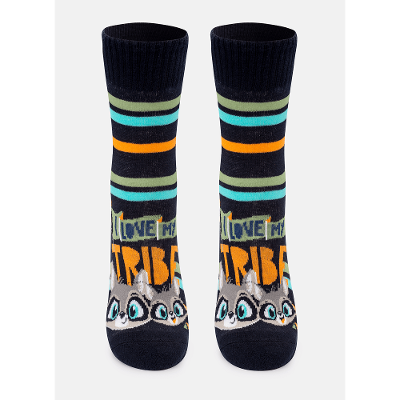 Meia Soquete Cano Longo Teen Família Guaxinim