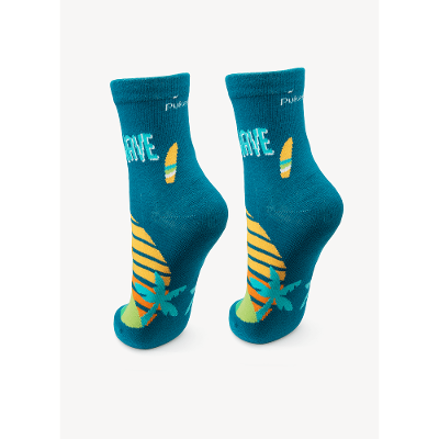 Meia Menino Soquete Cano Médio Dino Surf