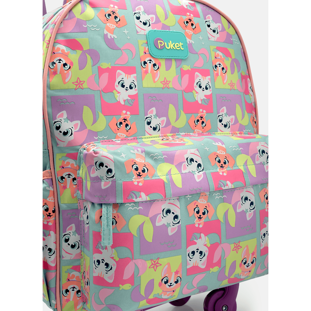 Mochila com Rodinha Média Pet Sereia - 2