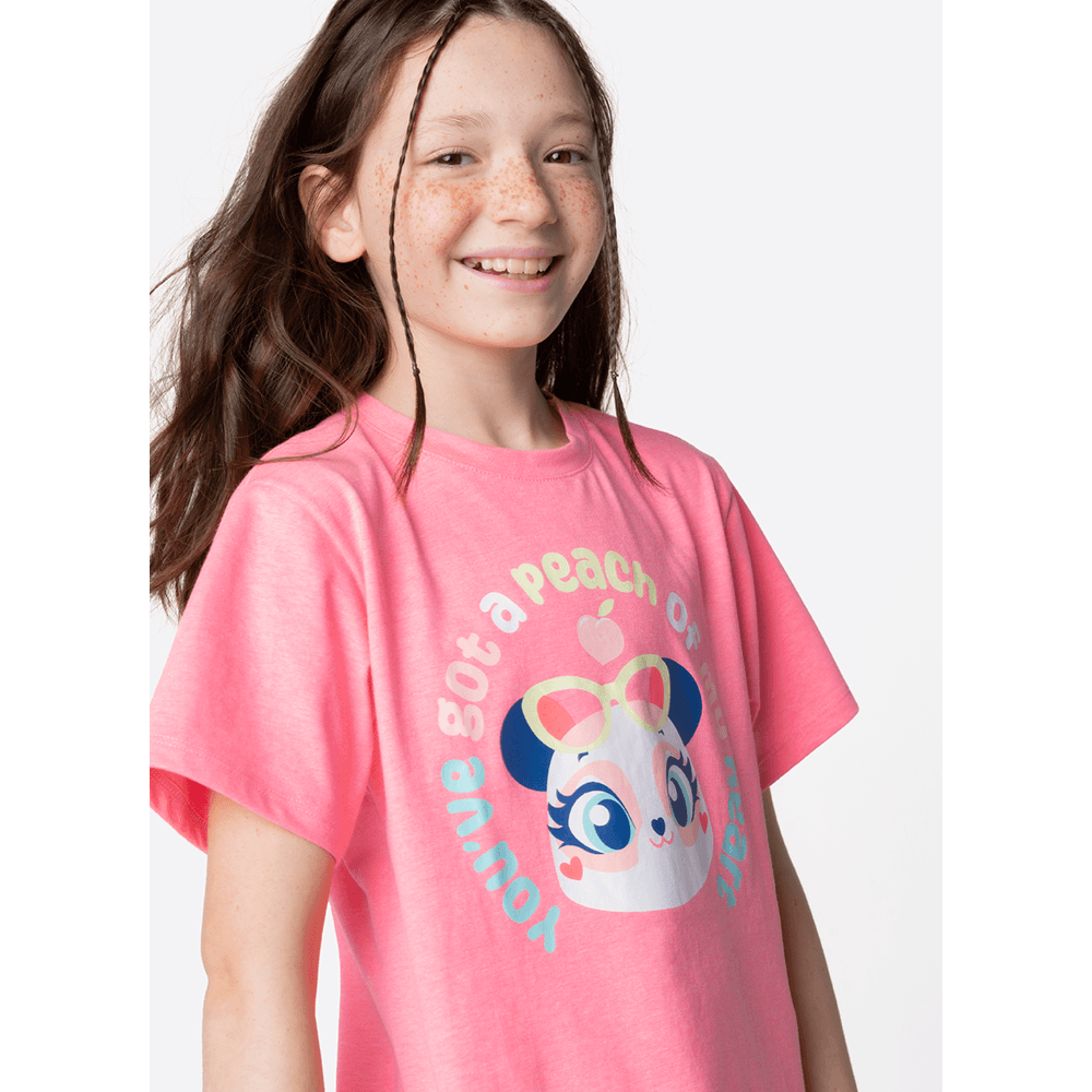 Pijama Manga Curta Algodão Menina Teen Panda Romântico - 2