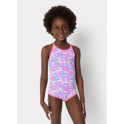 Maiô com Proteção Solar Menina Unicórnio Tênis