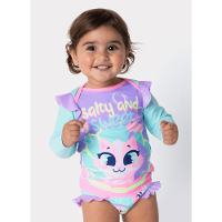 Conjunto Camiseta e Calcinha Bebê Menina Gata Sereia - 1