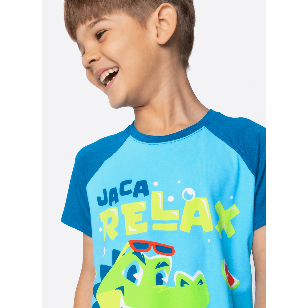 Pijama Manga Curta Viscolycra Menino Jacaré Relax - 2