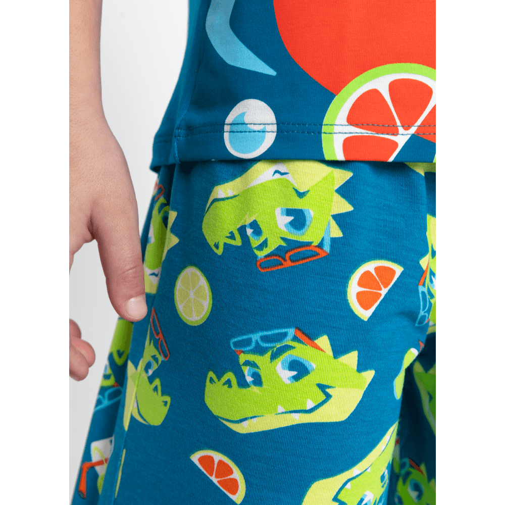 Pijama Manga Curta Viscolycra Menino Jacaré Relax - 3