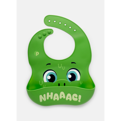 Babador de Silicone Dino