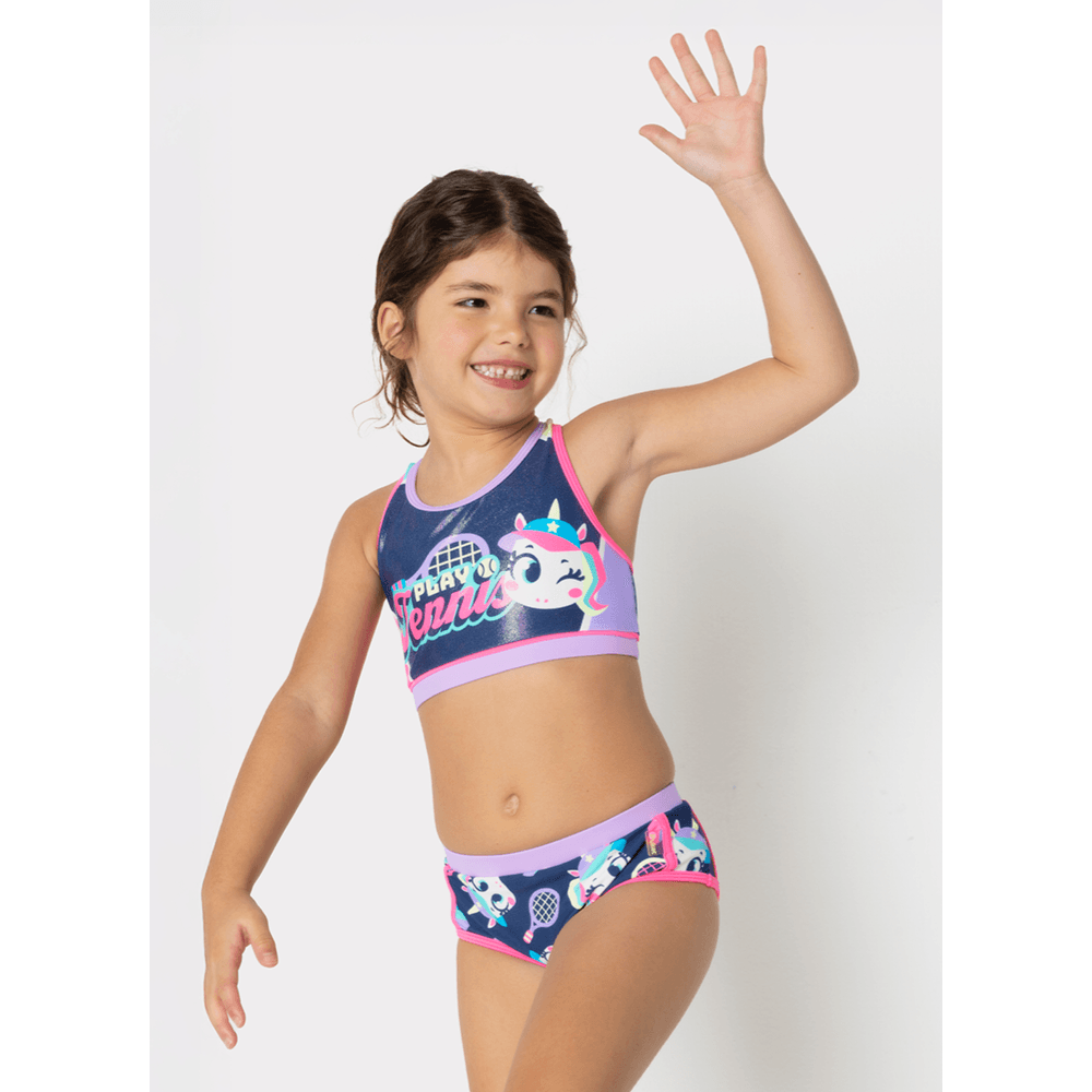 Biquíni Menina Unicórnio Tênis - 1