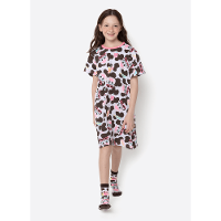 Camisola Manga Curta Algodão Menina Teen Vaca Summer - 1