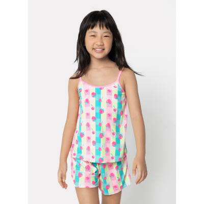 Pijama Regata Microfibra Menina Teen Morangos