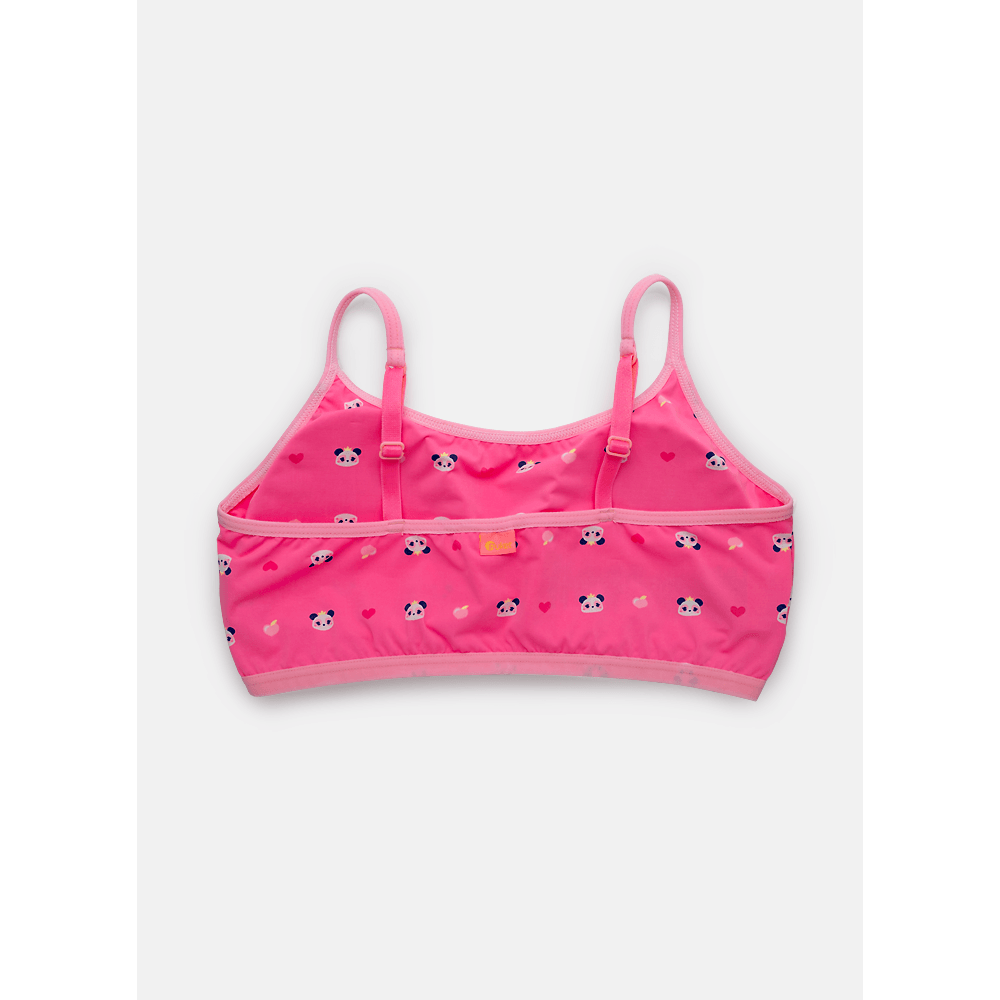 Top com Bojo Removível Microfibra Menina Teen Panda Romântico - 2
