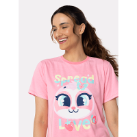 Pijama Manga Curta Algodão Feminino Preguiça Picnic