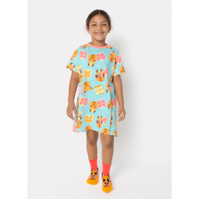 Camisola Manga Curta Algodão Menina Capy Bora