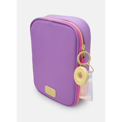 Estojo Grande Lavanda e Amarelo