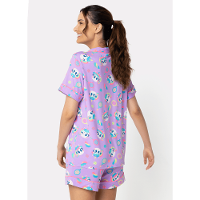 Pijama Manga Curta Viscose Feminino Unicórnio Tênis - 3