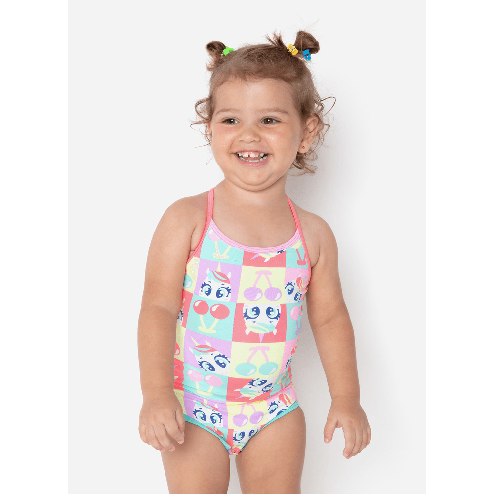 Maio com Proteção Solar Bebê Menina Unicórnio Cherry - 2