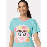 Camisola Manga Curta Algodão Feminina Vaca Summer - 2