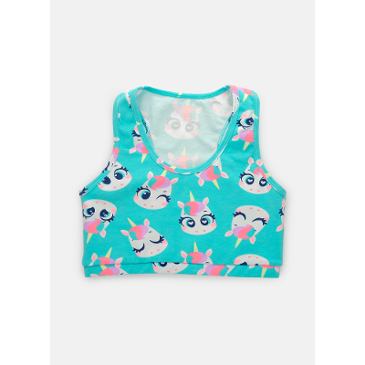 Top Nadador Algodão Menina Teen Unicórnio