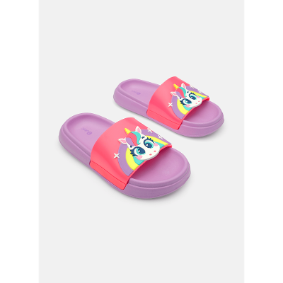 Chinelo Slide Menina Unicórnio