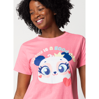 Camisola Manga Curta Feminina Panda Romântico - 2